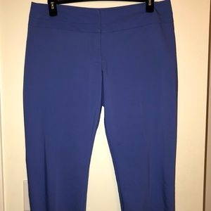 Crop mid waist periwinkle purple dress pants Capri