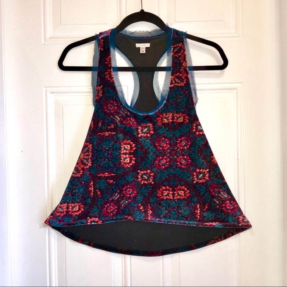 Pretty Velvet Tank Blouse