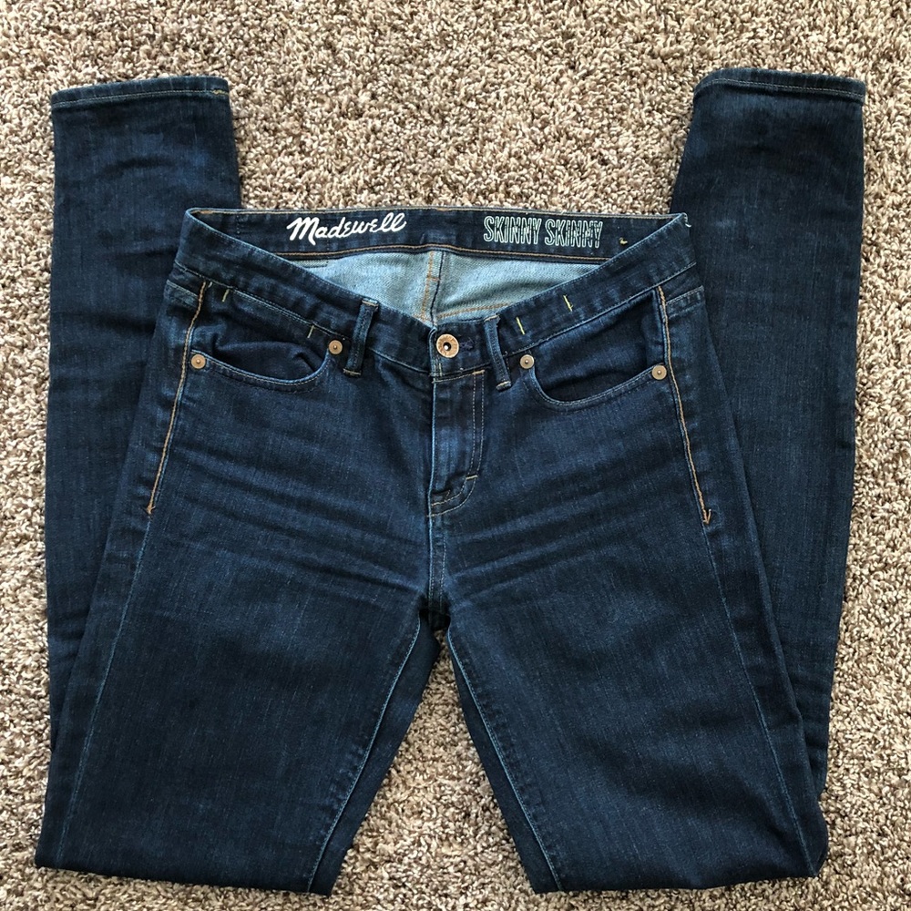 Madewell dark wash skinnies
