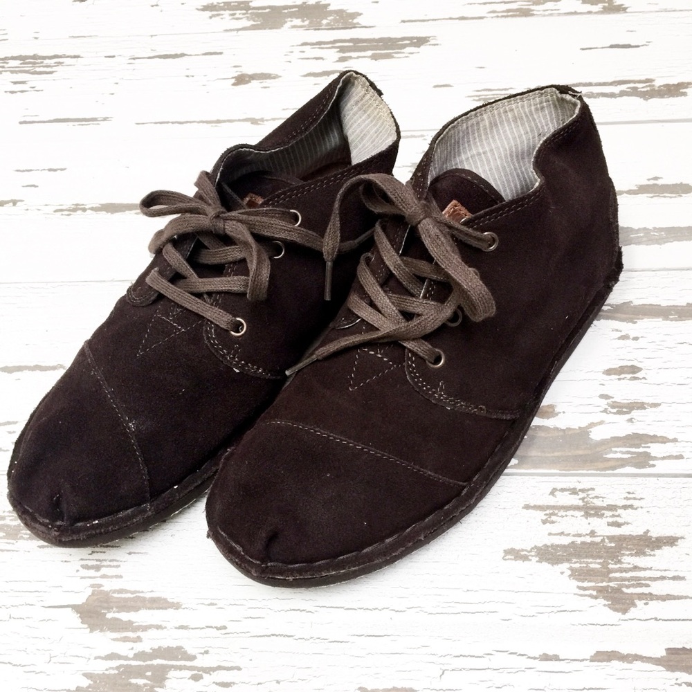EUC Toms Desert Bodas Brown Boots Shoes