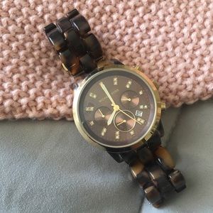 Michael Kors Tortoise Chronograph Bracelet Watch