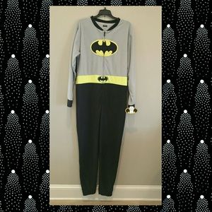 BATMAN FLEECE PAJAMAS ONESIE UNION SUIT BRAND NEW