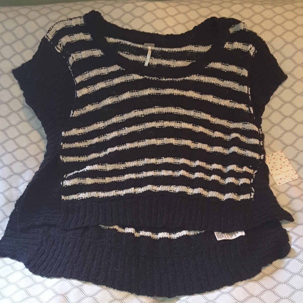 🌹HP🌹 Free People knit flutter top sweater large