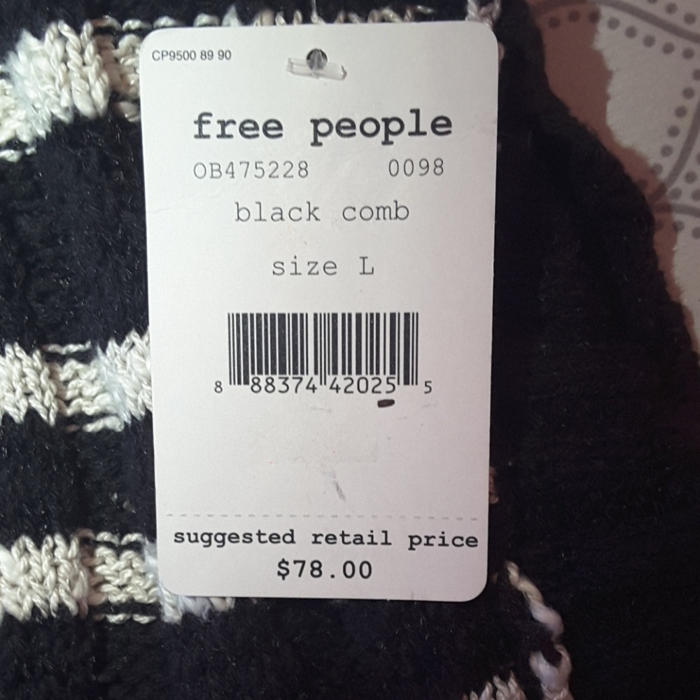πΉHPπΉ Free People knit flutter top sweater large - Picture 4 of 8