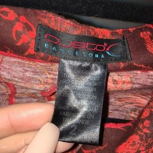 Red long sleeve crop top from Barcelona