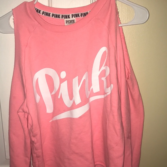 Victorias Secret Pink Sweatshirt Cutout Pullover