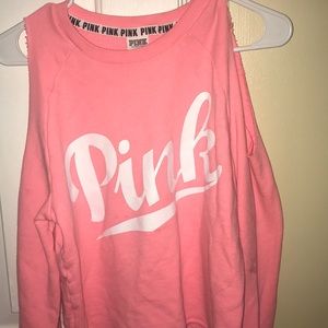 Cut out shoulder Victoria secret /pink sweater