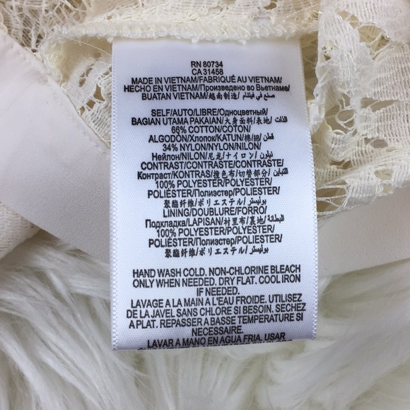 BCBGeneration Whisper White Lace Crop Top - Picture 7 of 7