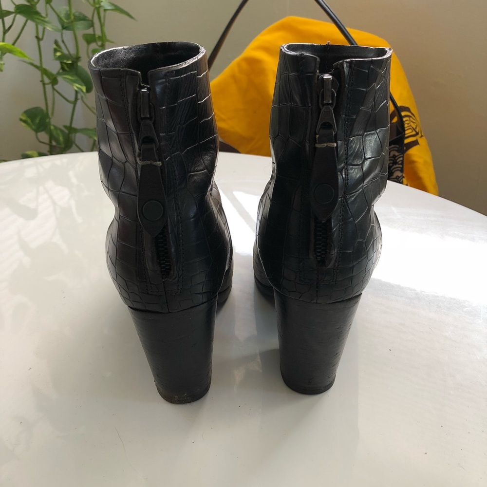 Rag And Bone Newbury Booties In Embossed Croc - image 3