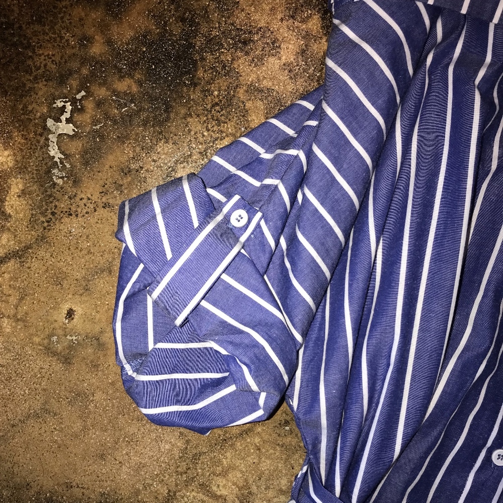NWT! Ark. & Co. blue with white striped dress - Picture 6 of 7