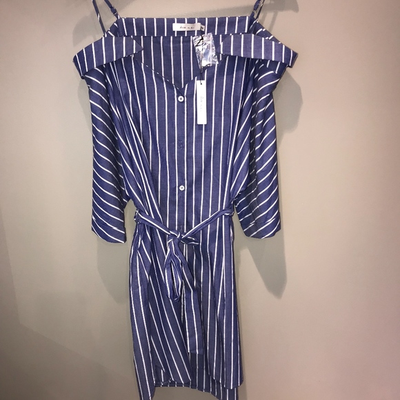 NWT! Ark. & Co. blue with white striped dress - Picture 4 of 7