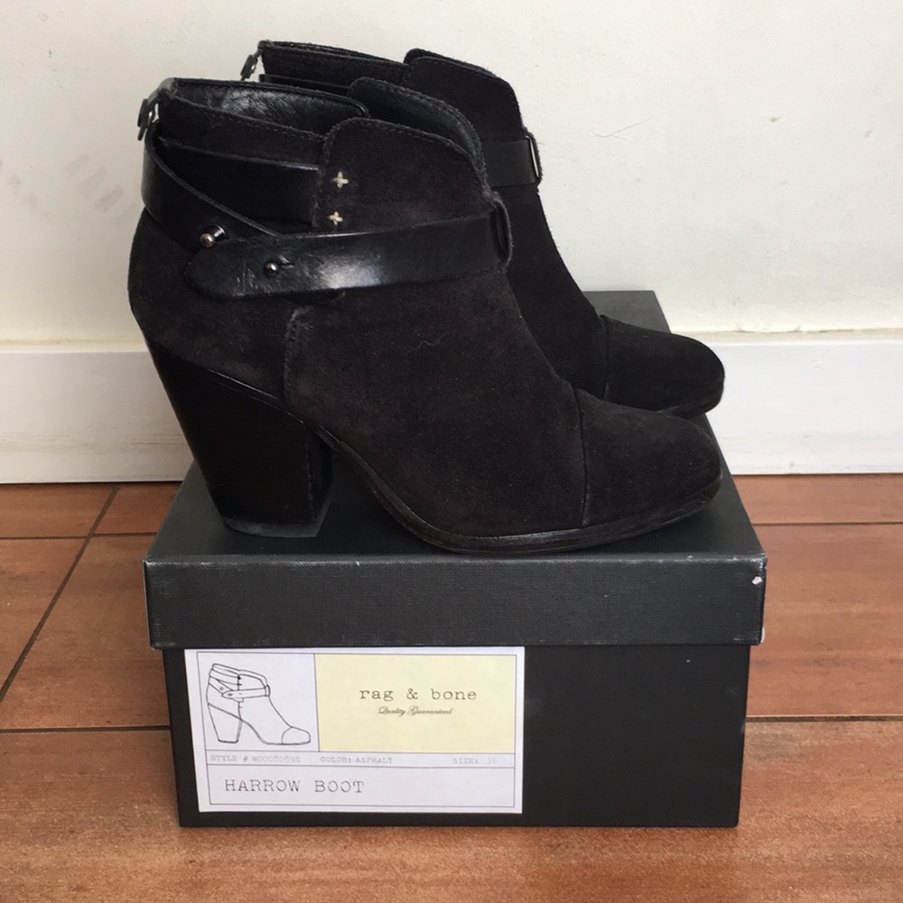 Rag And Bone Suede Harrow Boot In Asphalt. - image 3