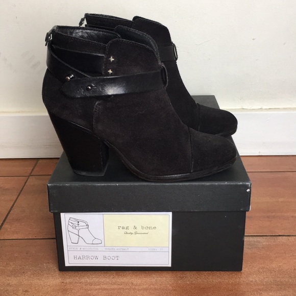 Rag and Bone Suede Harrow boot in Asphalt. - Picture 3 of 8