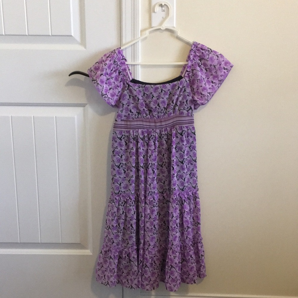 Purple flowered children's dress