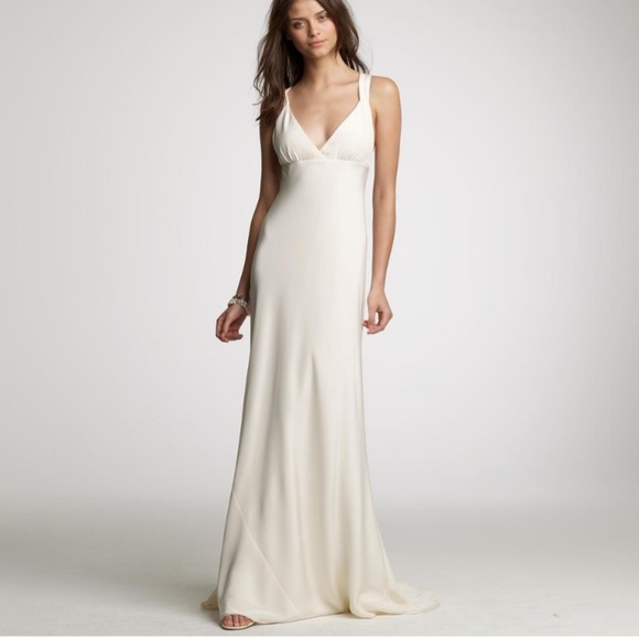 J. Crew Dresses & Skirts - JCrew Twist Back Avery Wedding Gown Ivory Sz 0