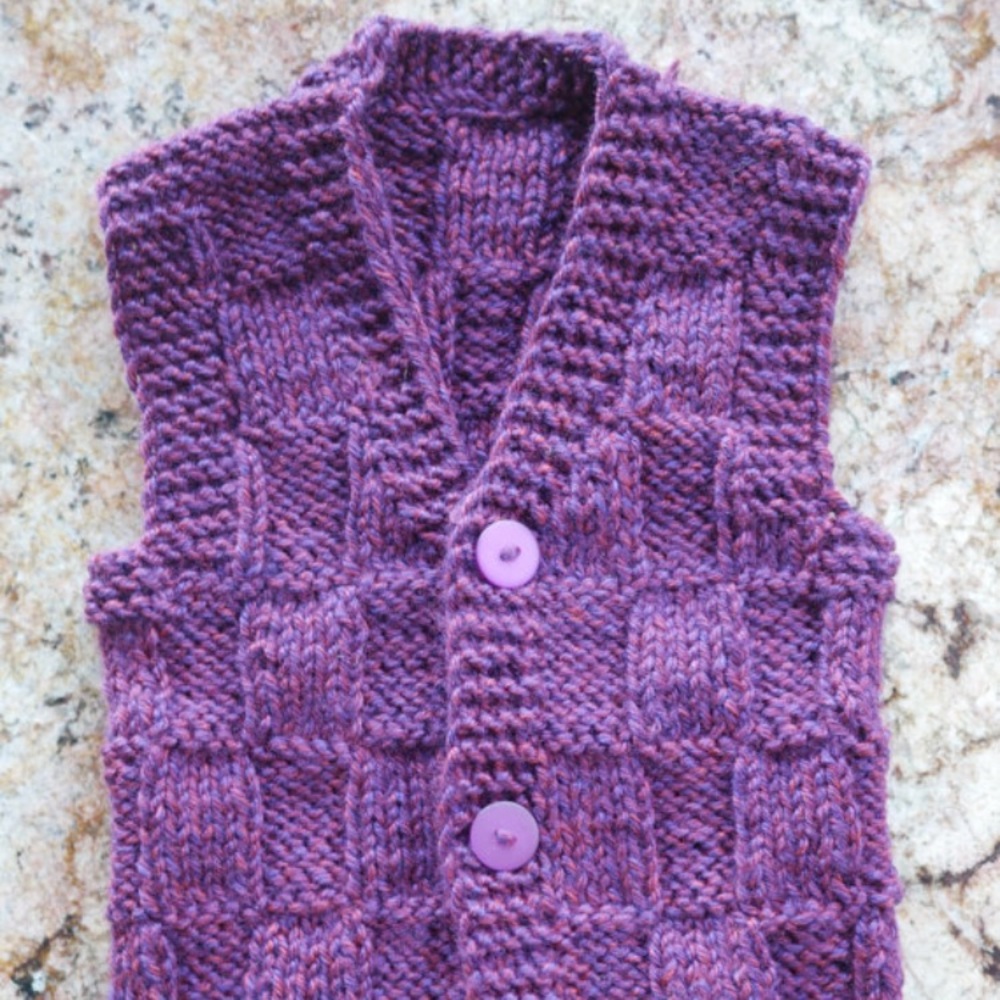 Hand knitted toddler sweater vest 18-24m. Handmade