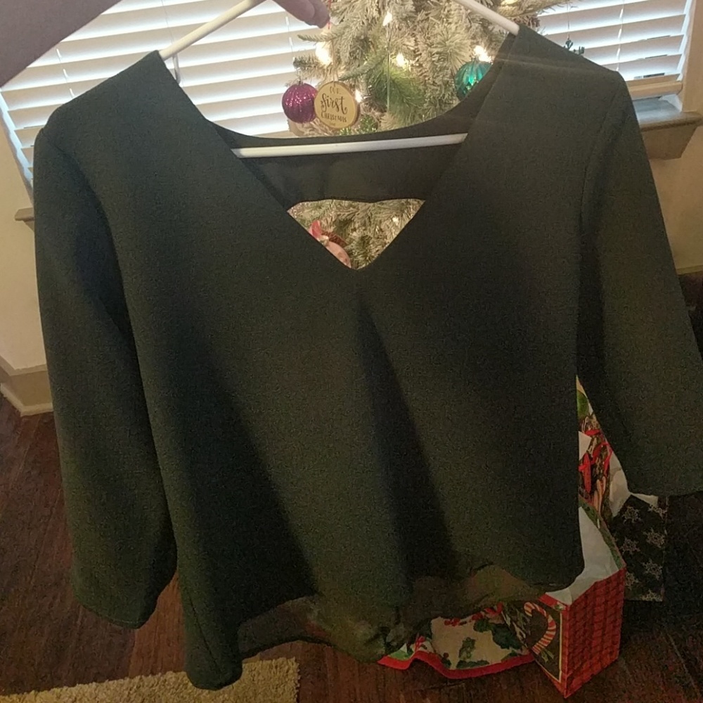 Dark green blouse from boutique medium
