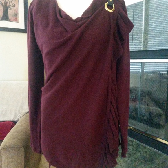 INC Ruffle Cardigan, size small - Picture 2 of 5