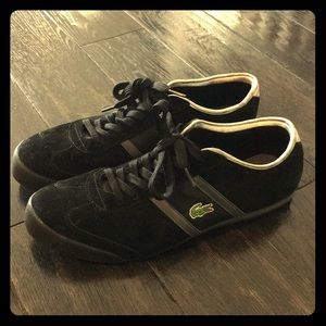 Lacoste size 12 Black Suede Sneakers