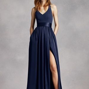 David’s Bridal Vera Wang v-neck halter gown sash