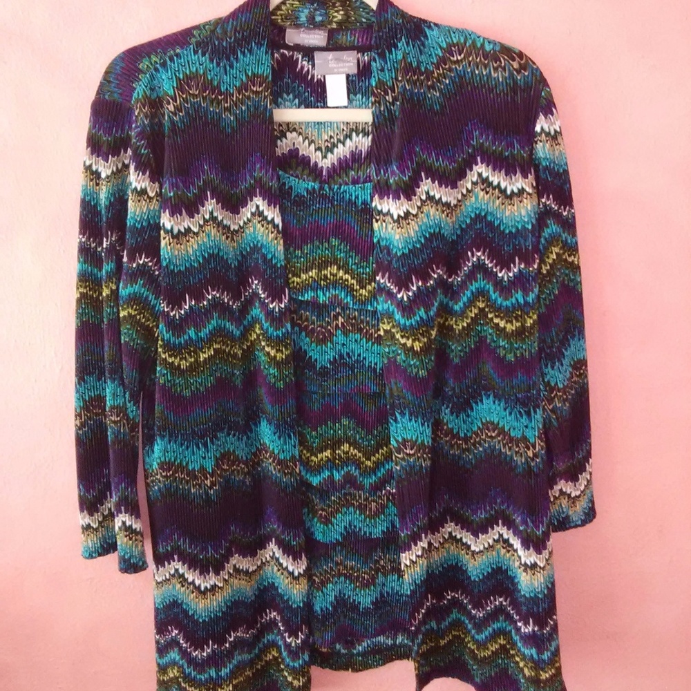 Women's Blouse 2PC Chico's Traveler Size 3