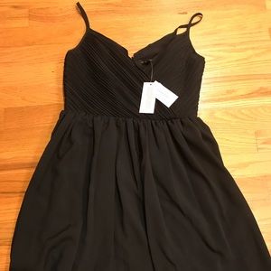 NWT banana republic black cocktail dress sz 0p