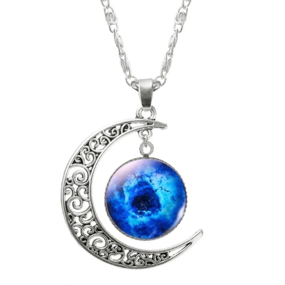 GALAXY MOON NECKLACE