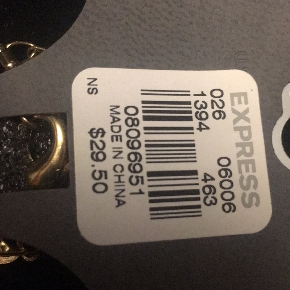 Express burnished gold and blue stone necklace - Picture 6 of 6