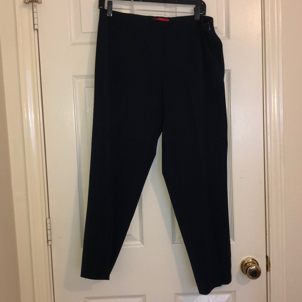 Navy blue trousers