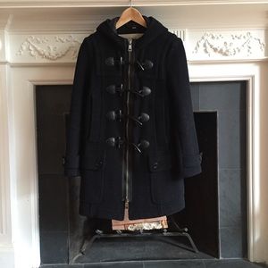 Burberry Black Wool Coat