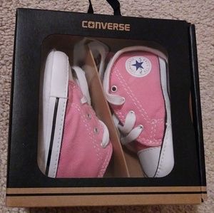 Pink Baby Girl Infant Converse Bling
