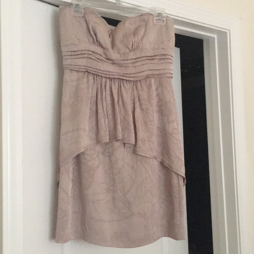 BCBG cream formal dress