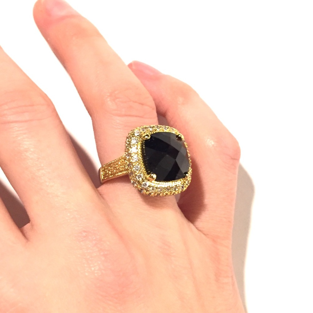 Chocolate CZ Cocktail Ring