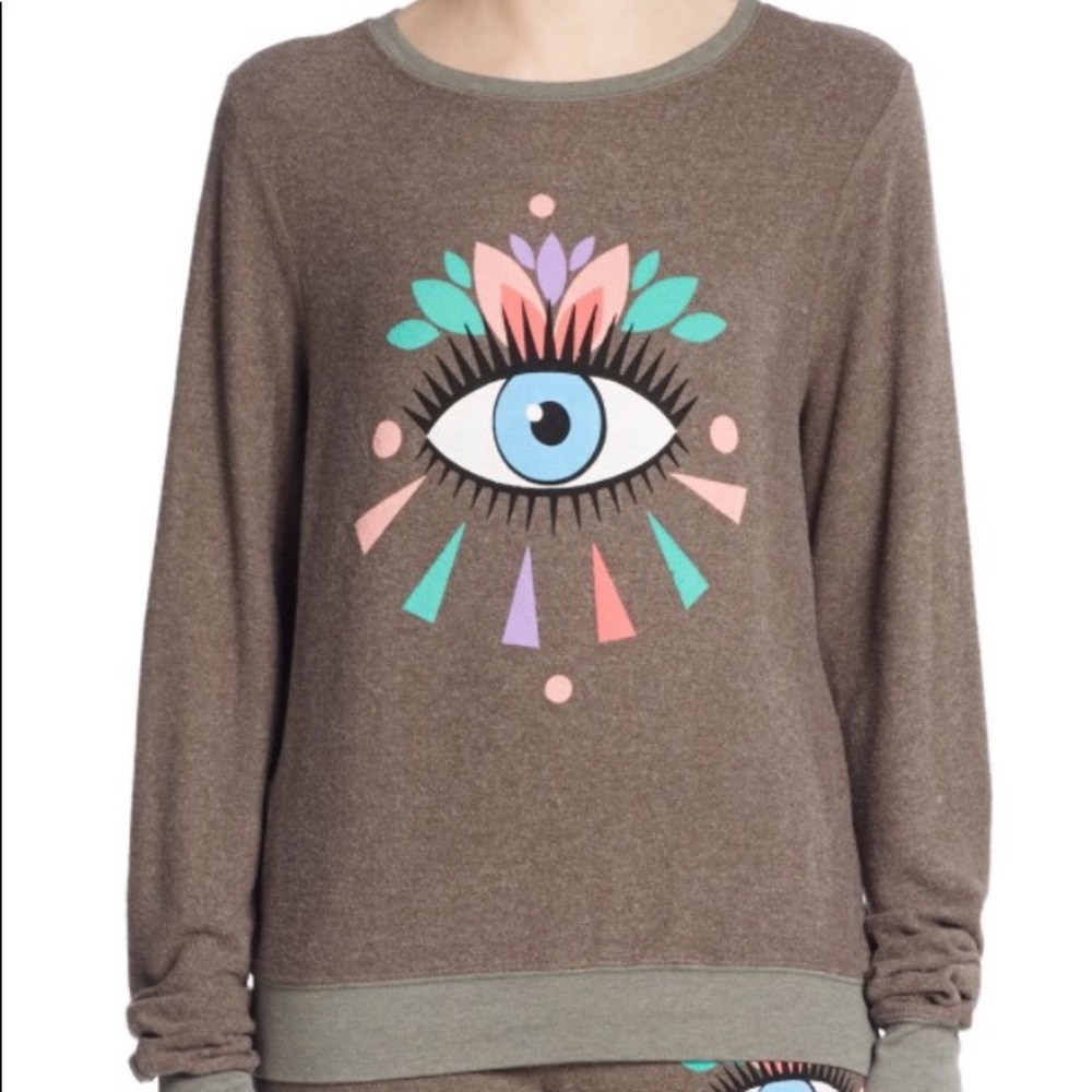 Wildfox third eye sweatshirt in brown