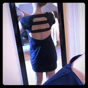 Navy Blue strapped Back Dress