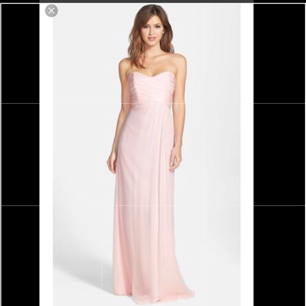 Amsale G629C bridesmaid dress color: blush