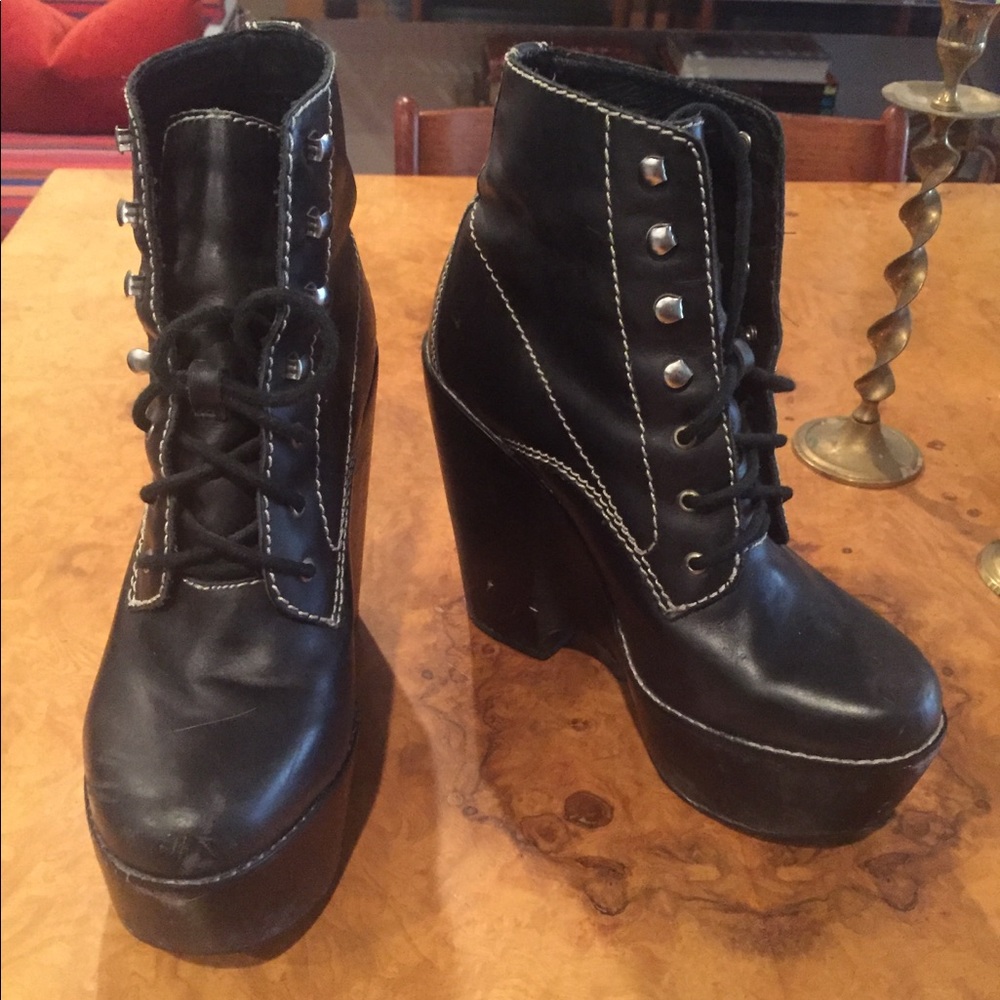 Jeffrey Campbell Black Tardy Boots Size 9