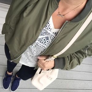 Gap Army Green Bomber Jacket Sz S