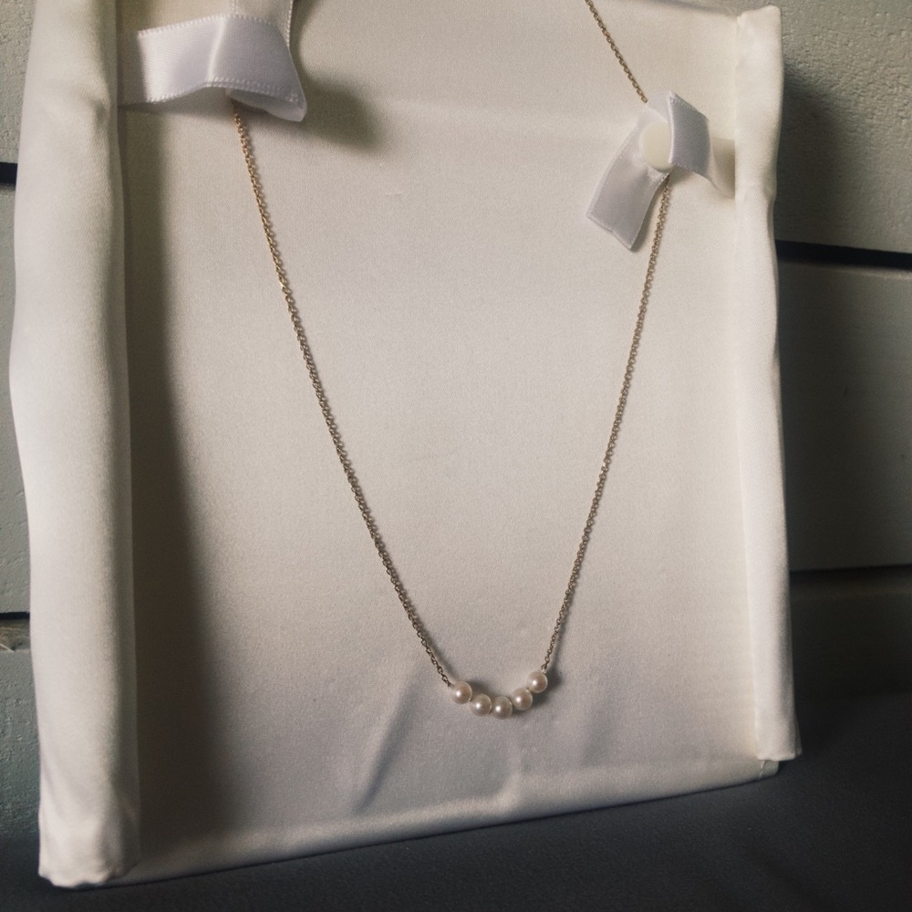 14K Gold “Start Her” Necklace with Pearls
