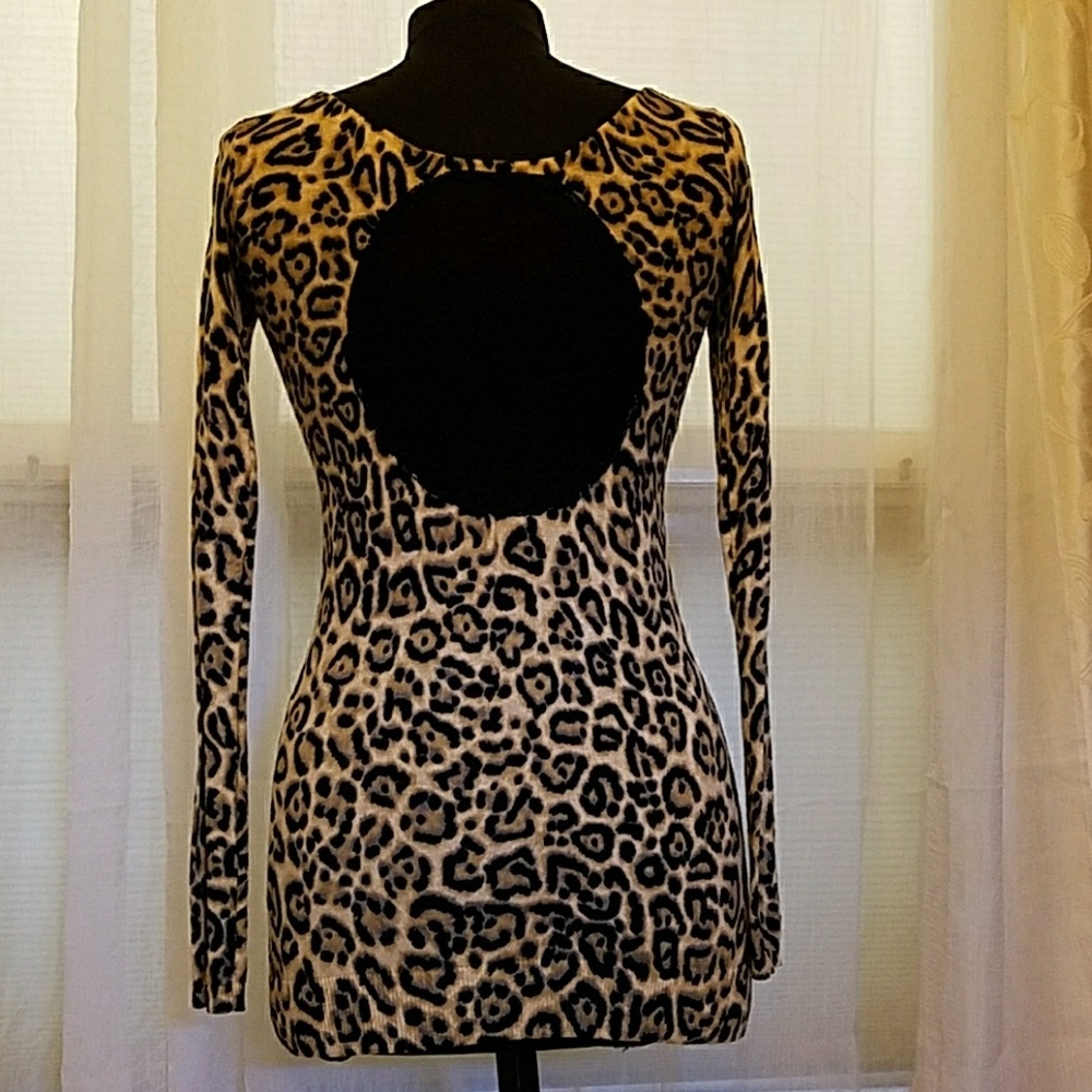 Betsey Johnson long leopard cardigan