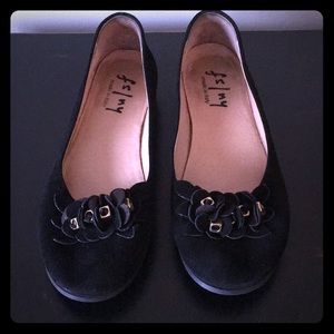 Italian suede low wedge/flats