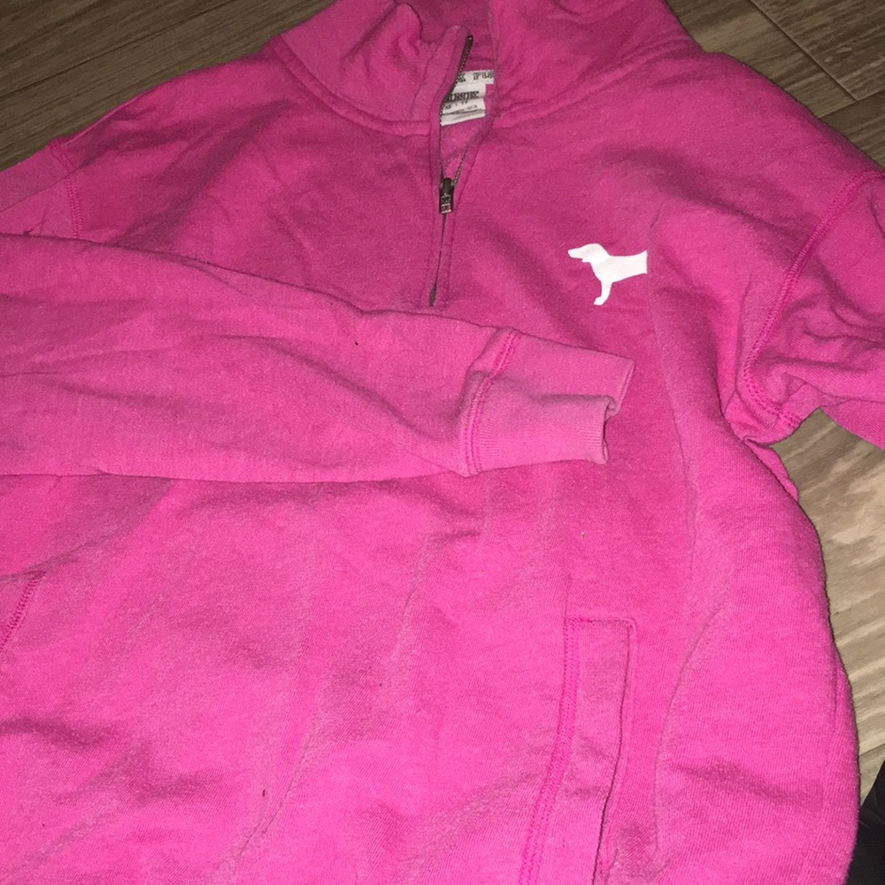 Love pink with dog pockets Half zip xs Victoria’s