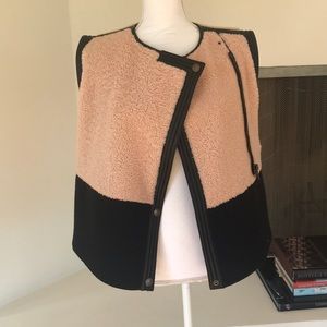 Chloé Shearrling Leather Vest