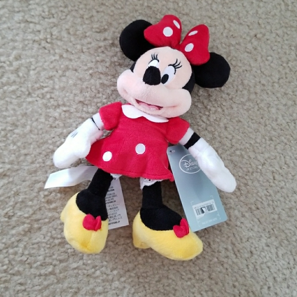 Mini Minnie mouse plush toy Disney store authentic
