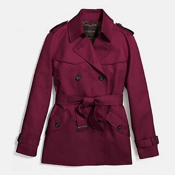 wine trench coat