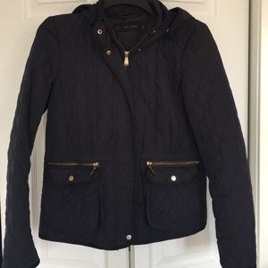 Zara navy quilted jacket