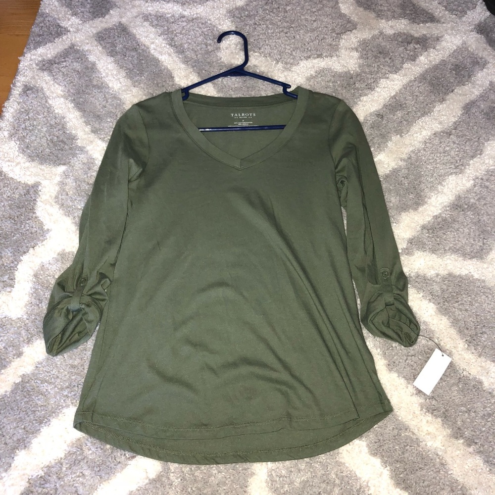 olive green talbots shirt!