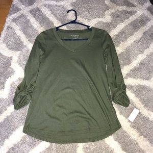 olive green talbots shirt!