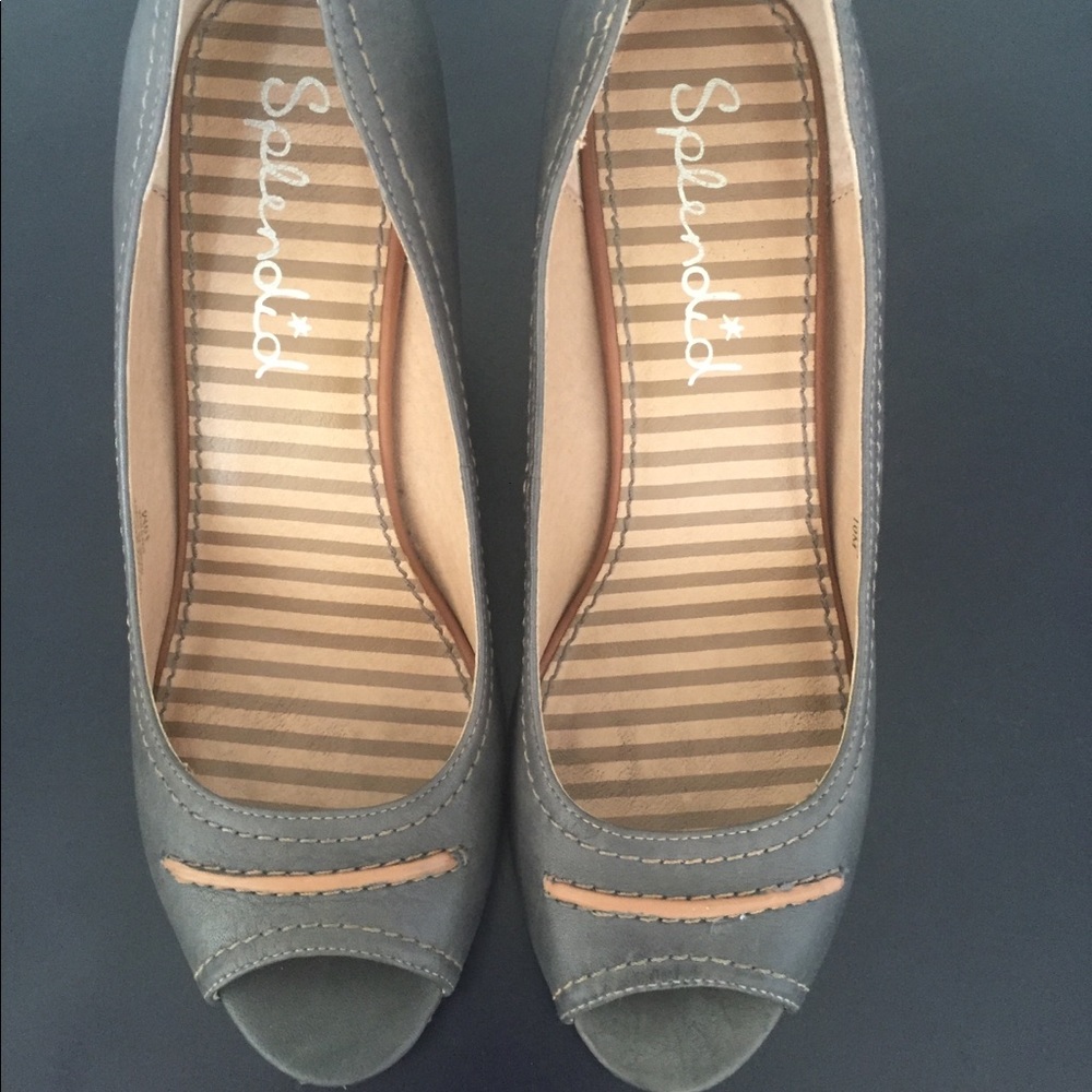 Splendid Wedges Gray/Brown