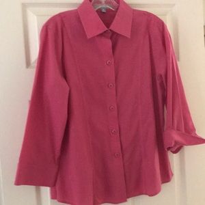 Springtime classic bright pink blouse
